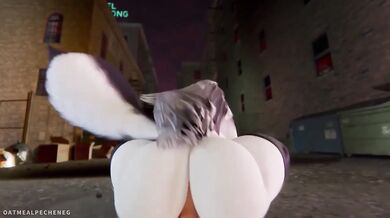 Loona gets fucked raw in back alley by her boss creampie
