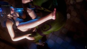 Giant Vs Fantasy Girl in 3D: Unfiltered Beauty - 3D Animation Hentai