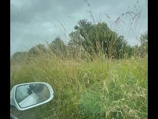 The stepmother is nervous because she wants to go shopping but he stops the car in a public parking lot and makes her give him a blowjob.