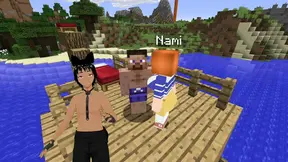 Minecraft Nami has a hot time with her large dick boyfriend