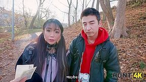 Buxom Japanese Fucked While Cuckold Watches - Pov