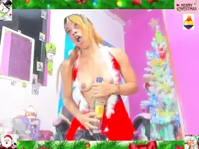 Mamacita Santa Clause Make Crazy Tekis with Delicius Squirt Nd Cream Cum for Christmaxxx Sexy Dadd Love