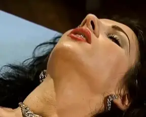 A sexy German lady with dark hair gets her holes fucked and fisted