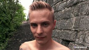 Skinny Czech boy fucked bareback in POV