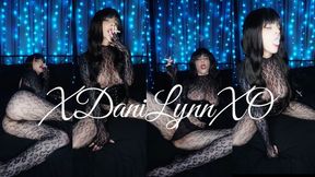 Smoking Cock Tease Wearing Fishnet Body Stocking