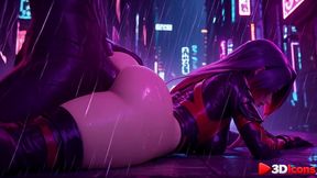 acheron takes a huge cock up her luscious ass [ai]