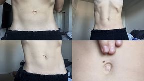 Belly fetish belly button belly dance tease