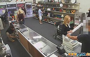 Sexually milf got fired and goes to a pawn shop to sell some stuff
