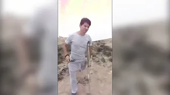 Muscular Amateur Hunk Strokes Big Cock Outdoors