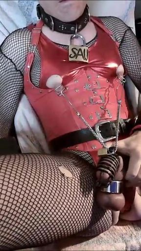 Stunning moment from &quot;SISSY FAG RUINED ORGASM IN CHASTITY CAGE&quot;