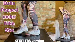 Ball Popping Workout: Sadistic Gym Bunny in Nike Air Max 95s Stomps out your cum **SEXY LEGS version** Sneakers Trainers Hard Cock Ball Testicle Trampling Shoejob Cumshot