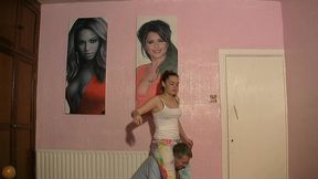 Shoulder Ride In Her Funky Jeans