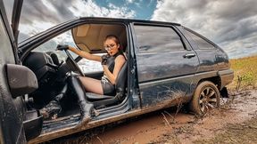 CAR STUCK The Muddy Road to the Party