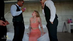 unexpected 3 bbc gangbang during photoshoot,irish snowbunny tina snow pissed on & destroyed