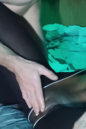 Beautiful Black Girl, Tight Pussy Vs Big White Cock, Tits and Clit Rubbed, Fingering, Hands Tied and Blindfolded