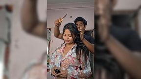 Indian milf wants to be stepson’s first one - Home video