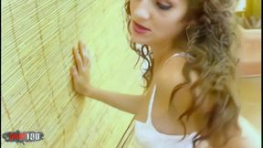 Alys Rebel: Photos with the Young French Girl Alys Rebel Doing a Strip on the Terrace