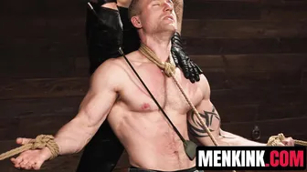 Christian Wilde dominates Baxxx with rope bondage and electro play