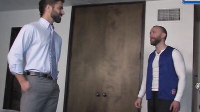 Adam Ramzi bangs Nick Prescott in doggystyle and missionary position