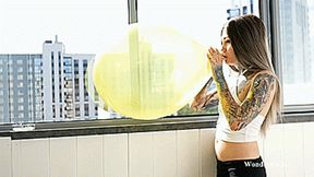 Olivia two B2P on the balcony Full HD