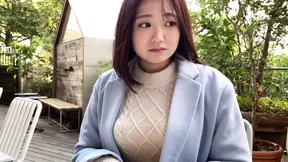 Lascivious salesgirl with huge breasts in sexy lingerie and bunny costume