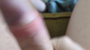 Risky naked exhibitionism and jerking off at home alone