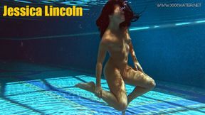 Jessica, hot Russian babe, seduces producer at the pool