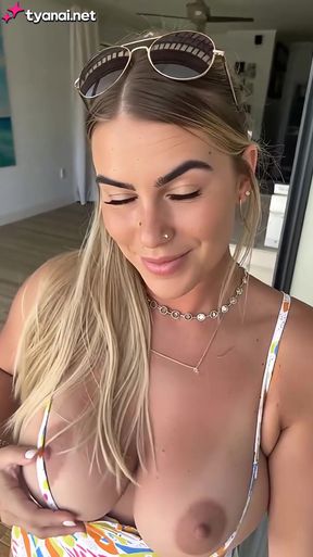Big-titted babe with a big-ass takes on a well-endowed man's big dick