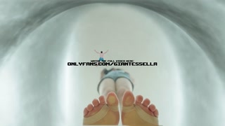 Giantess crushs tiny person for your entertainment