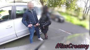 DICK FLASH ON STREET! Blowjob and Cum In Mouth with Bystanders Close! Extreme Voyeurism! - MissCreamy