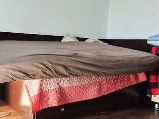 Amateur wife dancing stripped around the abode, hirsute snatch, large butt.