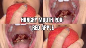 Hungry mouth POV: red apple - OnlyVanessa