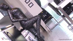 Women and their love for latex watch her in sexy poses as the latex hugs her body like a second skin
