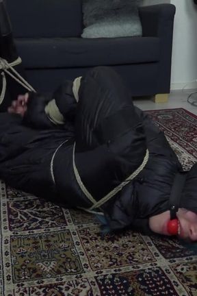 Luna Grey - down jacket bondage HD