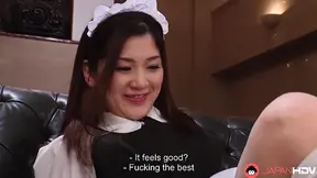 Japanese maid Anna Kimijima gets a throbbing member