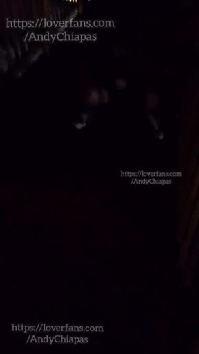 Cogiendo en puente peatonal