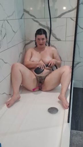 Naughty Wife Plays With Hairy Pussy in Shower | British OnlyFans @Bambi_Boo3838
