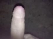 Yoga pants slut strokes dick outside