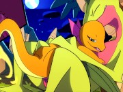 Patreon/Blitzdrachin : Charmander x Grovyle hentai furry yiff animation size difference cum inside