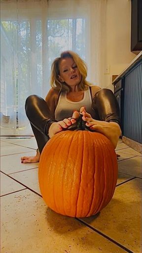 Stubborn Sweaty Feet Pumpkin Crush in Latex Leggings