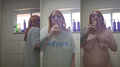 Redheaded Wet T-Shirt Throat Bash