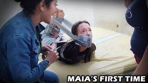 18-Year-Old Maia's First Time: Taped & Trained by Stepmom & Mistress