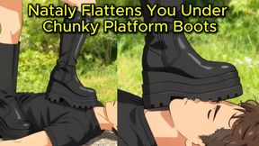 Outdoors Boots Trampling - Nataly Dominates You in the Empty Park