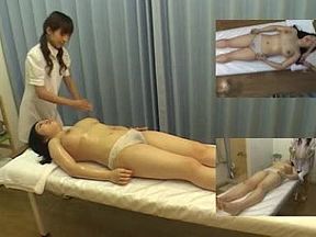 Sexy massage video with hot brunette who is masturbated