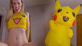 Pikachu teen used her riding skills to get impregnated! Super effective!