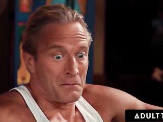 Sexually excited Studs Group sex Their Hot Instructor