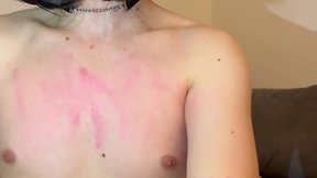 Sissy amateur bouncing on dildo