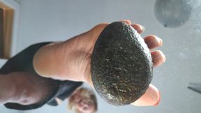 Barefoot Avocado Crush Under Glass View Guacamole