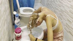 Wet party for my hair-2 AVI