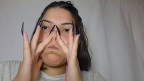 Holding my breath as my cheeks puffed out